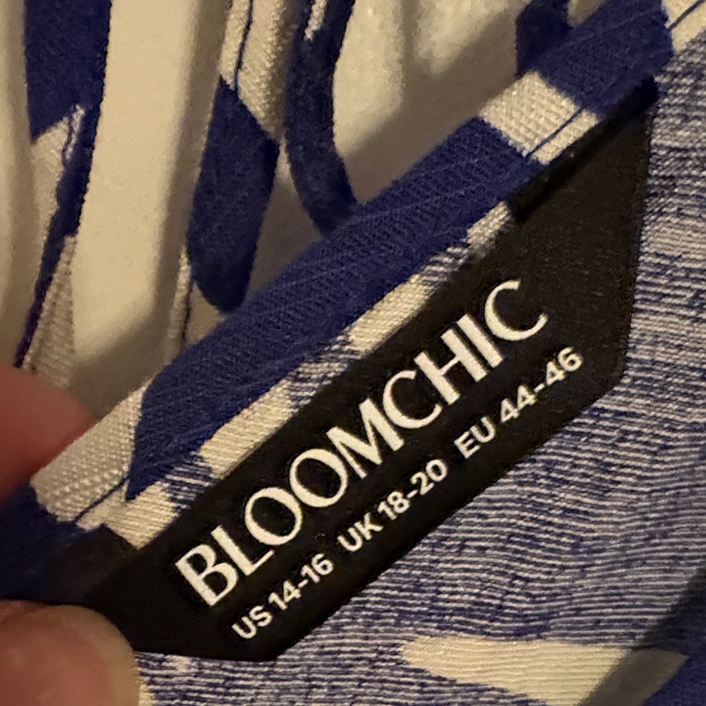 Bloomchic Navy And White Leaf Pattern Jumpsuit - image 3